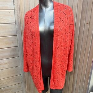 Staccato Women's Bold Coral Knit Cardigan